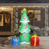Globiz Felfújható karácsonyfa - 180 cm - IP44 - 12 fehér LED - 100 - 240 V