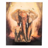 Gyémánt mozaik hímzés -Elefánt 21x25 cm