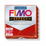 Gyurma, 56 g, égethető, FIMO "Effect", csillámos piros