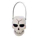 Halloween-i világító, nevető koponya kosár