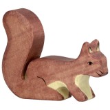 HOLZTIGER Fa játék állatok - mókus, barna, álló