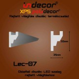 INDECOR Oldalfali rejtett világítás díszléc Lec-07 35x55mm