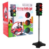 Interaktív Közlekedési Lámpa-Fény és Hanghatásokkal-Két Üzemmód-72 cm