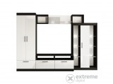 Irim Kalo nappali bútor, 260x45x183 cm, sima fehér/fekete