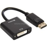 Kábel Átalakító - DisplayPort - DVI (DisplayPort 1.1 apa - DVI-D 1.0 anya; fekete) (SANDBERG_508-45)