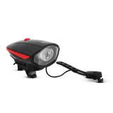 Kerékpár lámpa elektromos kürttel – XPE LED – 400 mAh – 450 lm – IP55