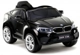 KicsiKocsiBolt BMW X6M lakkozott fekete 12V Egyszemélyes Elektromos kisautó 2,4 GHz távirányító, Nyitható ajtók, Bőr hatású ülés, EVA kerekek, 3288