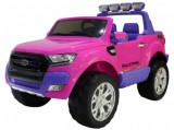 KicsiKocsiBolt Ford Ranger Wildtrack 4x4 pink 2 személyes 12V Elektromos kisautó 4db (45W) motorral 2.4GHz szülői távirányítóval, nyitható ajtóval, EVA kerekekkel 2370
