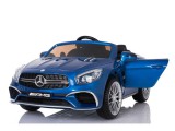 KicsiKocsiBolt Mercedes SL65 lakkozott kék 12V elektromos kisautó szülői távirányítóval 2.4GHz szülői távirányítóval, nyitható ajtóval, EVA kerekekkel 7285