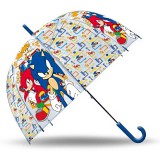 KORREKT WEB Sonic a sündisznó Gold Rings gyerek átlátszó félautomata esernyő Ø70 cm