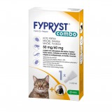 KRKA Fypryst Combo Spot-On macska- rácsepegtető oldat macskák és vadászgörények számára külső élősködők ellen (0,5 ml)