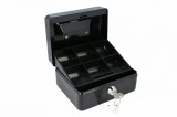 KRONBERG Europe150 pénzkazetta kulcsos zárral fekete színben 80x152x118mm
