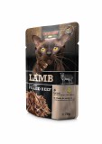 Leonardo bárányhús extra tépett marhahússal alutasakos macskaeledel 70 g