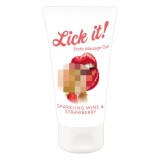 Lick-it Lick it! - 2in1 ehető síkosító - pezsgő-eper (50ml)