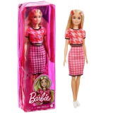 Mattel Barbie Fashionistas: Barátnő baba rózsaszín mintás ruhában (FBR37/GRB59) (FBR37/GRB59) - Barbie babák