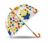 mese Minions gyerek átlátszó félautomata esernyő