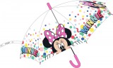 mese Minnie egér gyerek félautomata átlátszó esernyő pöttyös