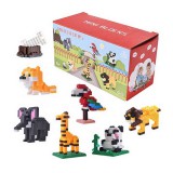 Mini Blocks kreatív mini építő játék 7 db-os Szett - Állatok
