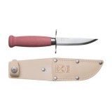 MORAKNIV Scout 39 (S) kés, vörösáfonya, bőr tokkal