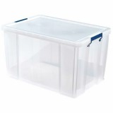 Műanyag tároló doboz, átlátszó, 85 liter, FELLOWES, ProStore&#8482; (IFW77311)