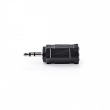 NEDIS Sztereó audio adapter | 2.5 mm Dugasz | 3.5 mm Aljzat | Nikkelezett | Egyenes | ABS | Fekete | 10 db | Műanyag Zacskó
