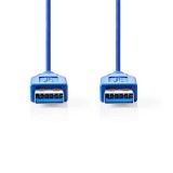 Nedis USB 3.2 Gen1 USB A-A kábel 2.0m, kék