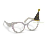 Party szemüveg, glitteres, papír - 1 db