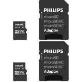Philips PHMSDA32GUHSIU1P2 MicroSDHC, 32 GB, Class 10, UHS-I U1 memóriakártya csomag (2 db) SD adapterrel