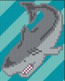 PIXELHOBBY Pixel szett 1 normál alaplappal, színekkel, cápa (801052)