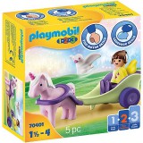 Playmobil: 1-2-3 - Egyszarvú hintó tündérrel (70401P) (PLAYMOBIL70401P) - Játékfigurák