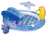 PlayTive gyermek pancsoló medence vizicsikó vízpermetezővel és csúszdával