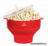 PoPuP Szilikon Popcorn Készítő Összecsukható-Piros