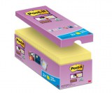 POST-IT Öntapadó jegyzettömb csomag, 76x76 mm, 16x90 lap, 3M POSTIT "Super Sticky", sárga