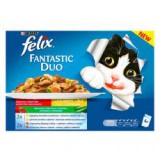 Purina Felix Fantastic Duo alutasakos macskaeledel, ízletes zöldség válogatás aszpikban 4 x 100 g