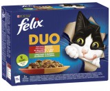 Purina Felix Fantastic Duo Házias válogatás zöldséggel aszpikban nedves macskaeledel 12x85 g