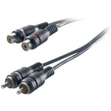RCA audio kábel, 2x RCA dugó - 2x RCA aljzat, 3 m, fekete, SpeaKa Professional 325095 (SP-1300380) - Audió kábel