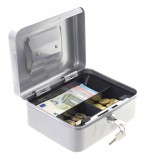 Rottner HomestarCash2 pénzkazetta kulcsos zárral ezüst színben 90x200x165mm