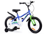 RoyalBaby Gyermekkerékpár 16"Chipmunk-Acél Váz-Állítható Ülésmagasság-Sárvédő-Láncvédő-Oldalkerekekkel-Csengő-Prizmák-Kék