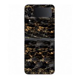 Samsung Galaxy Z Flip 4 - Fekete-arany márvány fólia