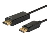 Savio CL-56 Displayport apa - HDMI apa kábel 1.5m (CL-56) - DisplayPort