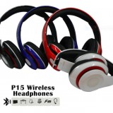SilverHome Bluetooth fejhallgató mikrofonal ,rádio fm és SD kártya ,P15 Piros