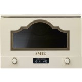 SMEG MP722PO beépíthető rusztikus mikrohullámú sütő - bézs