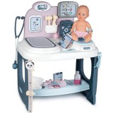 Smoby Baby Care: Óriás orvosi rendelő pisilős babával - 27 kiegészítővel, fénnyel és hanggal