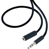 SpeaKa Professional Jack Audio Hosszabbítókábel [1x Jack dugó, 3,5 mm-es - 1x Jack alj, 3,5 mm-es] 3.00 m Fekete SuperSoft köpeny (SP-7870468) - Audió kábel