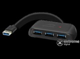 Speedlink SL-140106-BK Snappy EVO 4 portos USB 3.0 aktív hub, fekete