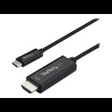 StarTech.com 3ft (1m) USB C to HDMI Cable - 4K 60Hz USB Type C DP Alt Mode to HDMI 2.0 Video Display Adapter Cable - Works w/Thunderbolt 3 - external video adapter - VL100 - black (CDP2HD1MBNL) - HDMI