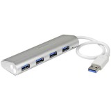 StarTech.com 4 portos USB 3.0 Hub ezüst (ST43004UA) (ST43004UA) - USB Elosztó