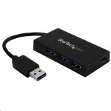 StarTech.com 4 portos USB 3.0 HUB fekete (HB30A3A1CFB) (HB30A3A1CFB) - USB Elosztó