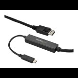 StarTech.com 9.8ft/3m USB C to DisplayPort 1.2 Cable 4K 60Hz - USB Type-C to DP Video Adapter Monitor Cable HBR2 - TB3 Compatible - Black - external video adapter - STM32F072CBU6 - black (CDP2DPMM3MB) - DisplayPort