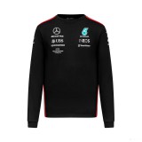 Stichd Mercedes hosszú ujjú környakú póló, csapat, pilóta, fekete, 2023